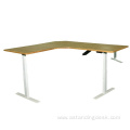 Triple Motors Three Legs L Shape Electric Desk